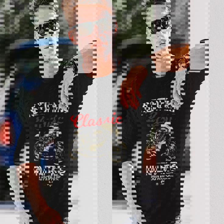 レトロマン島ttレースヴィンテージバイクレース 長袖Tシャツ 彼への贈り物