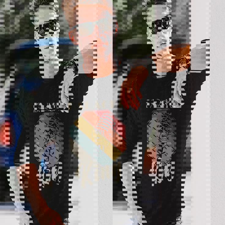 レトロ・カラオケ・シング・パーティー・ミュージック For Karaoke King 長袖Tシャツ 彼への贈り物