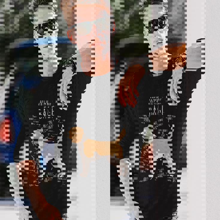 レモンビーグル犬の解剖学、面白い かわいい ペット 犬 ママ ドッグ パパ 長袖Tシャツ 彼への贈り物