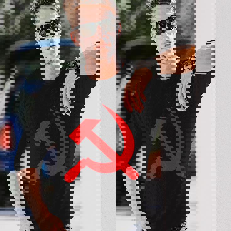 ロシア国旗 ロシア ソビエト ハンマーと鎌 Cccp ソ連 ギフト 長袖Tシャツ 彼への贈り物