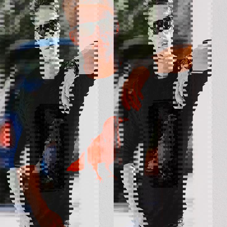 ロック モード系 アントワープ系 ブランド メンズ 半袖 おしゃれ かっこいい 大きいサイズ プリント 烏・Crow 長袖Tシャツ 彼への贈り物