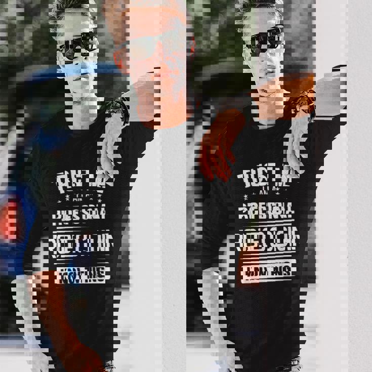 ロデオクラウンアイデアトラストプロフェッショナルロデオクラウン 長袖Tシャツ 彼への贈り物