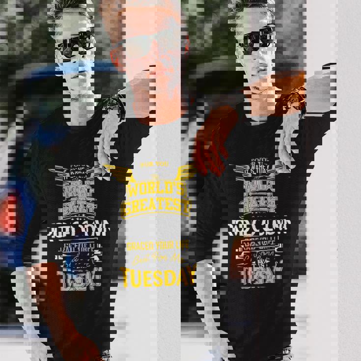 ロデオ・クラウン・アイディア・ファニー・ワールド・グレイテスト—ロデオ・クラウン 長袖Tシャツ 彼への贈り物