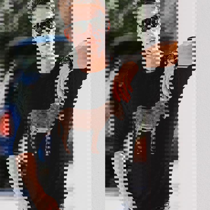 ロバ好きへのロバギフト 家畜 ロバ 長袖Tシャツ 彼への贈り物