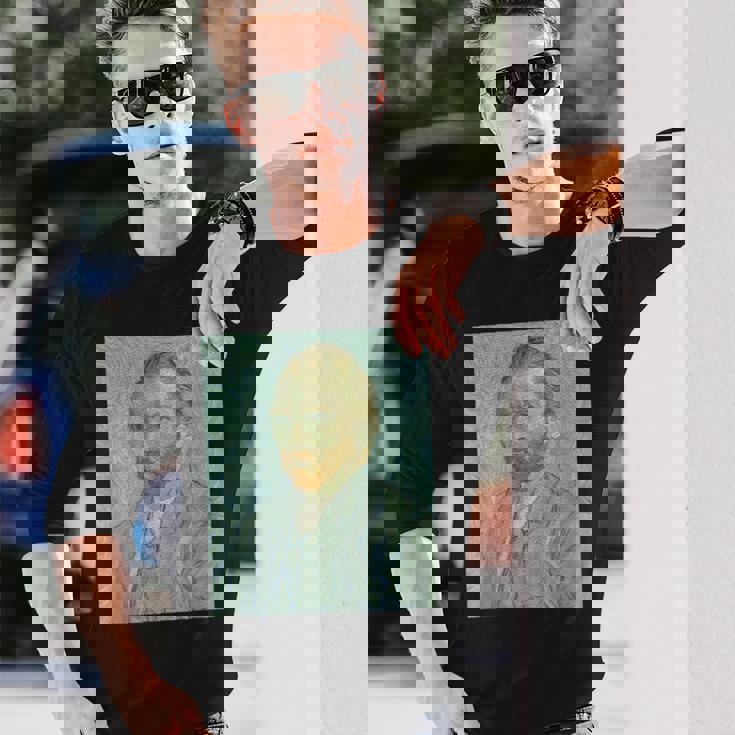 ヴァンゴッホ自画像＃4芸術家のための芸術 長袖Tシャツ 彼への贈り物