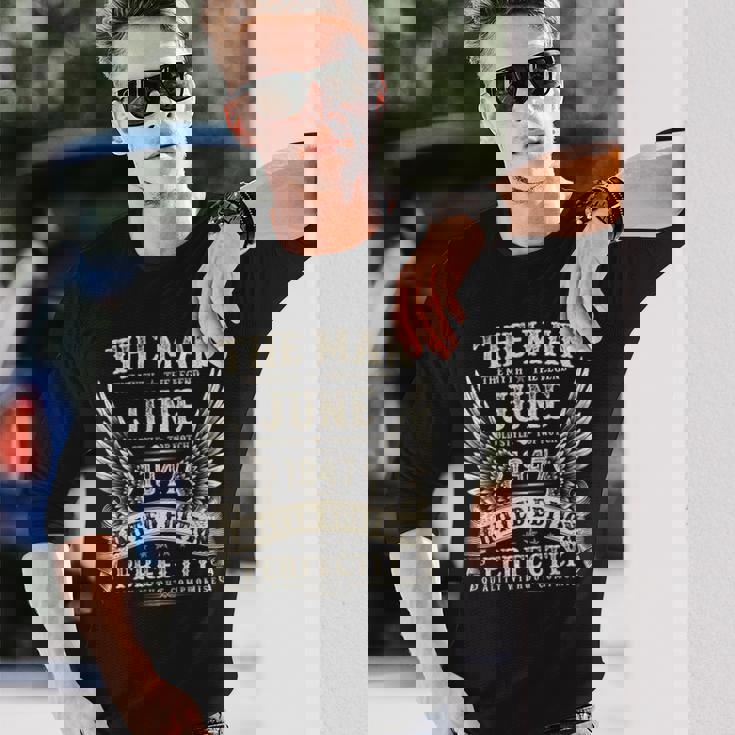 ヴィンテージ 78歳の男性向けギフト 1947年6月 78歳の誕生日 長袖Tシャツ 彼への贈り物