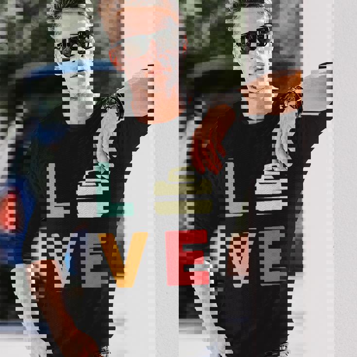 ヴィンテージ I Love Curling Curling Lover レトロカーリング 長袖Tシャツ 彼への贈り物