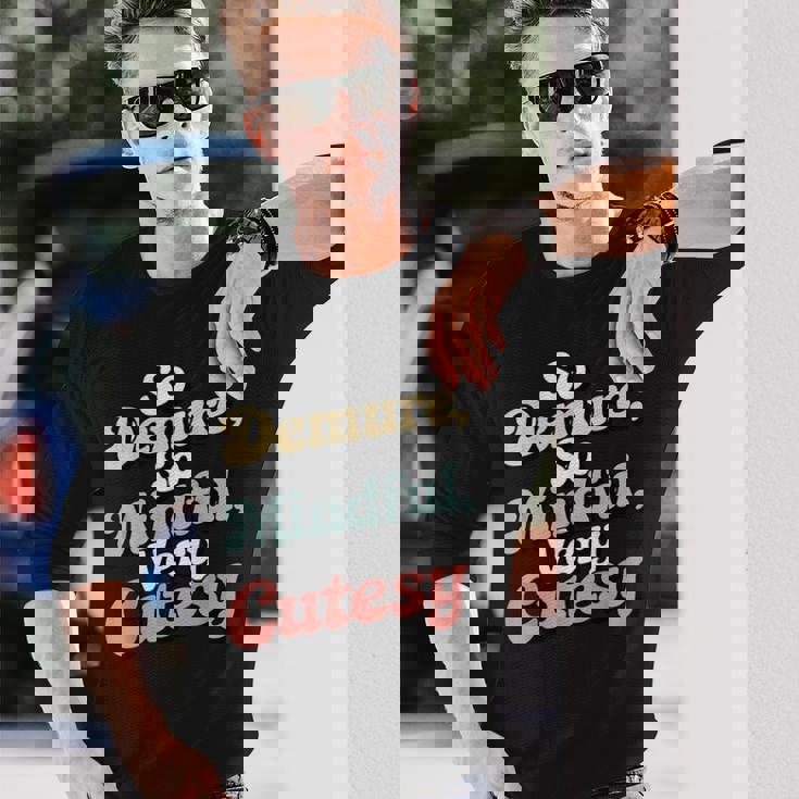 ヴィンテージ とても控えめで、とてもマインドフルで、とてもキュートでレトロな控えめなピンク。 長袖Tシャツ 彼への贈り物