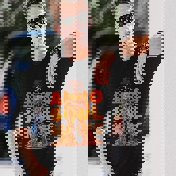 ヴィンテージ アフロ ソウル ミュージック グルービー ブラック クイーン メラニン 長袖Tシャツ 彼への贈り物