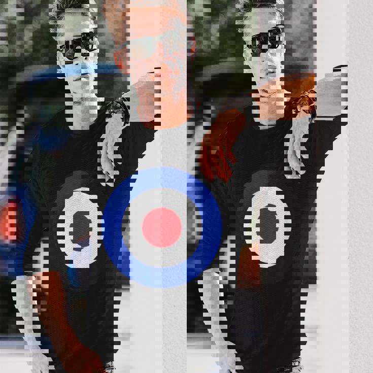 ヴィンテージ イギリス Raf Mod Bullseye レトロ シンボル ラウンデル ターゲット 長袖Tシャツ 彼への贈り物