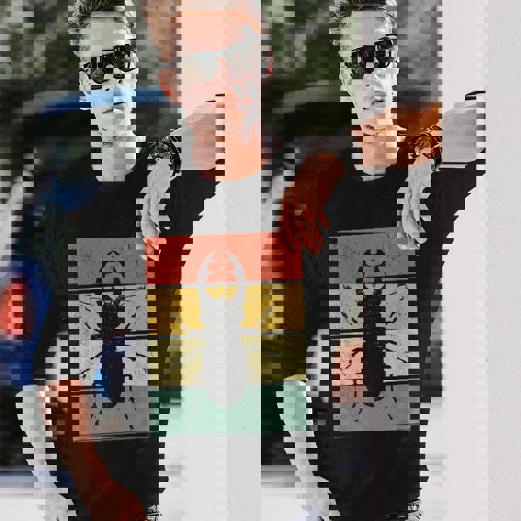 ヴィンテージ クワガタ カブトムシ 虫 長袖Tシャツ 彼への贈り物