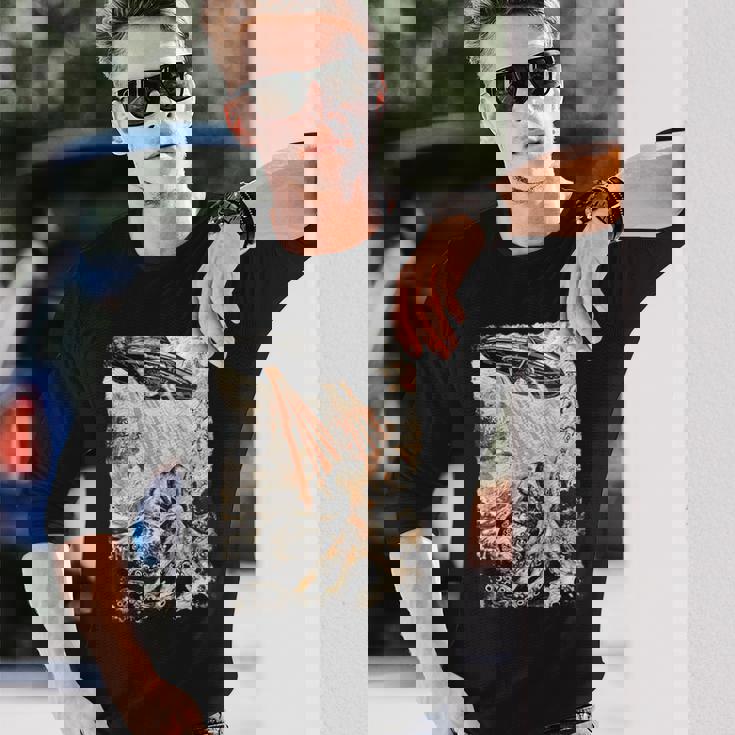 ヴィンテージ タコ Ufo Uap エイリアン タコ タコ 長袖Tシャツ 彼への贈り物