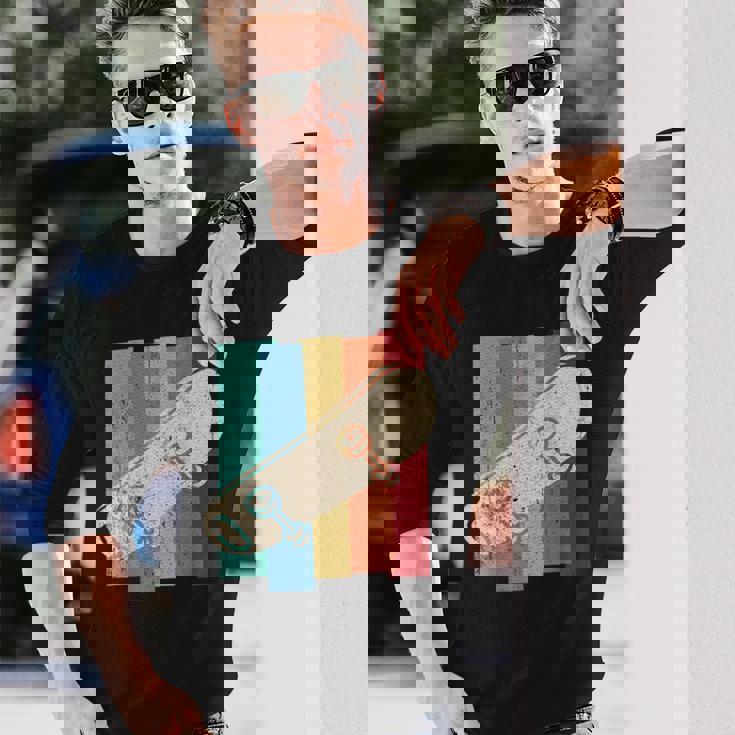 ヴィンテージ レトロ スケート スケートボード スケーター スタント ボーイズ キッズ 長袖Tシャツ 彼への贈り物