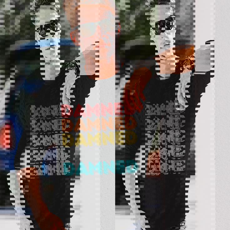 ヴィンテージ レトロ ダムド 長袖Tシャツ 彼への贈り物