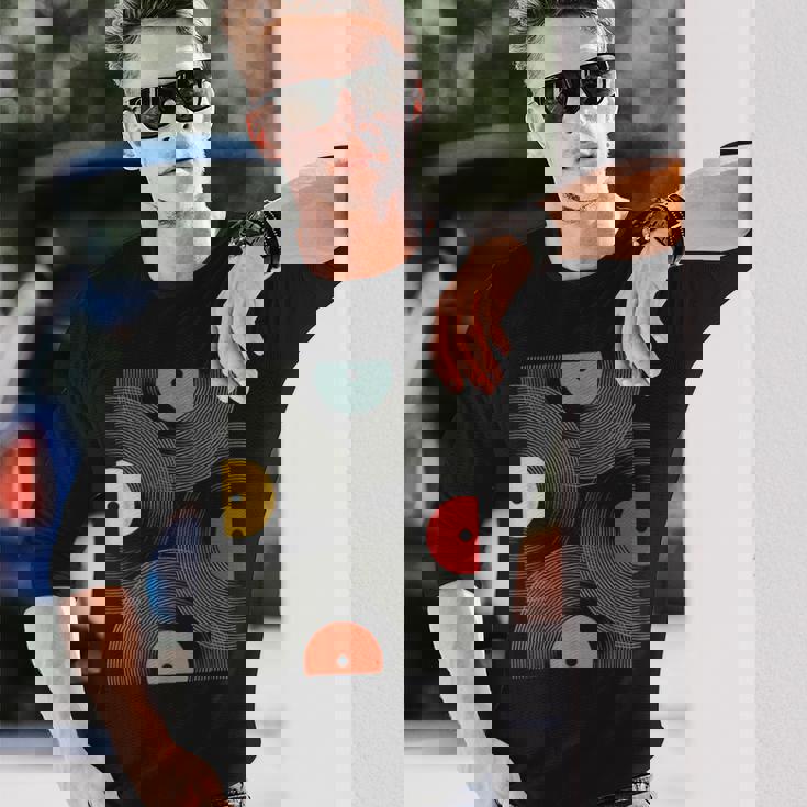 ヴィンテージ レトロレコード レコード モダンアート 長袖Tシャツ 彼への贈り物