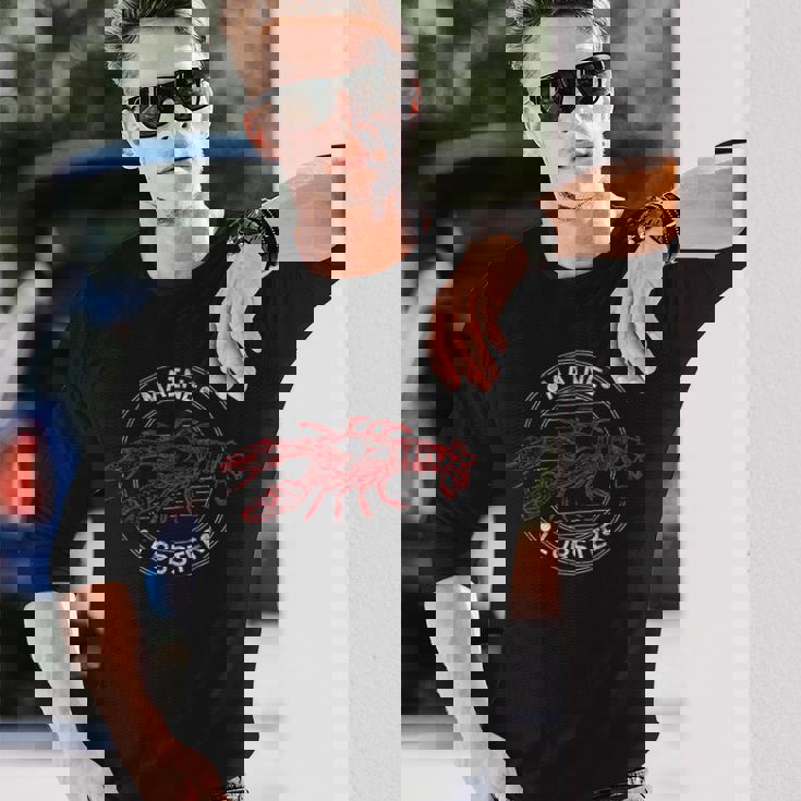 ヴィンテージ ロブスター メインバイブ シーフード 煮沸 メインロブスター 長袖Tシャツ 彼への贈り物