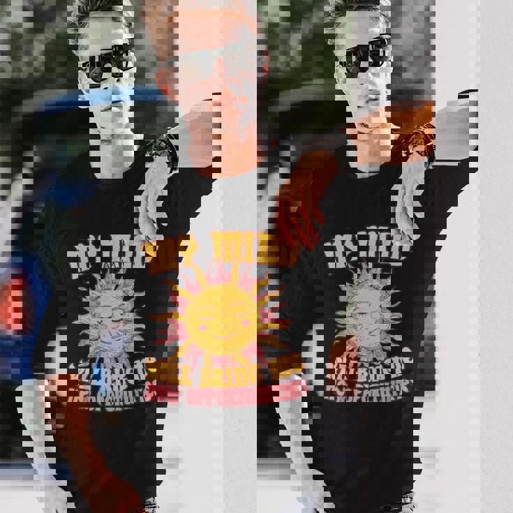 ヴィンテージ 太陽 天体 マニフェスト アトラクション 心の機会 長袖Tシャツ 彼への贈り物