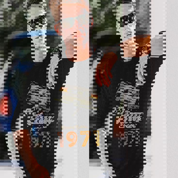 ヴィンテージ1971 カセット・ペンシル 54歳の誕生日 長袖Tシャツ 彼への贈り物