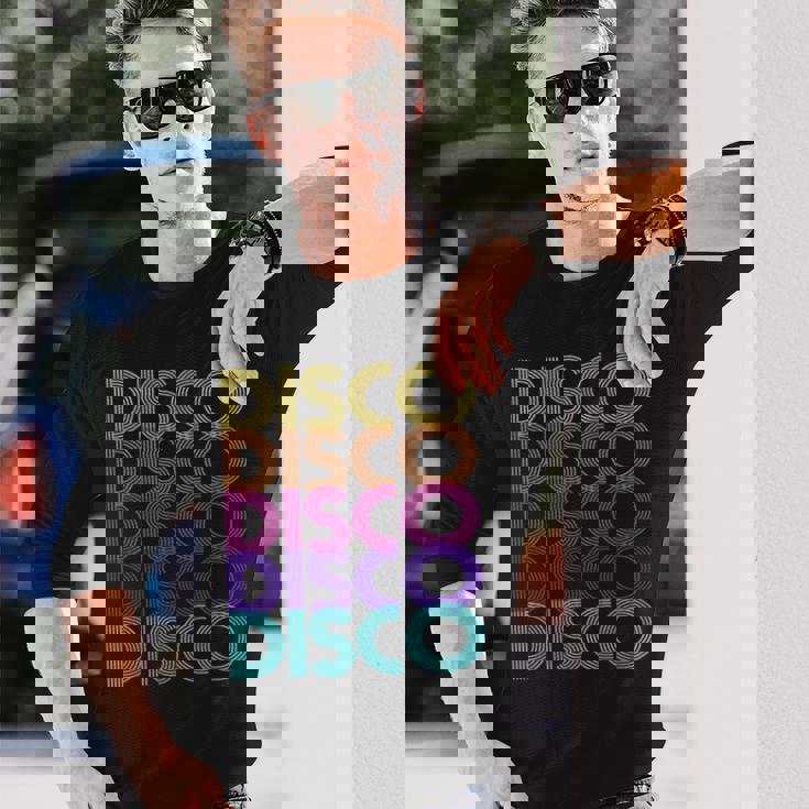 ヴィンテージスタイル ダンシング レトロ ディスコ 長袖Tシャツ 彼への贈り物