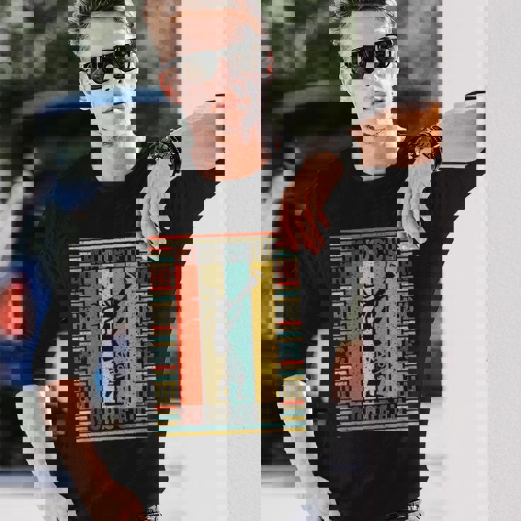 ヴィンテージスタイルのシルエットココペリフルートネイティブアメリカン 長袖Tシャツ 彼への贈り物