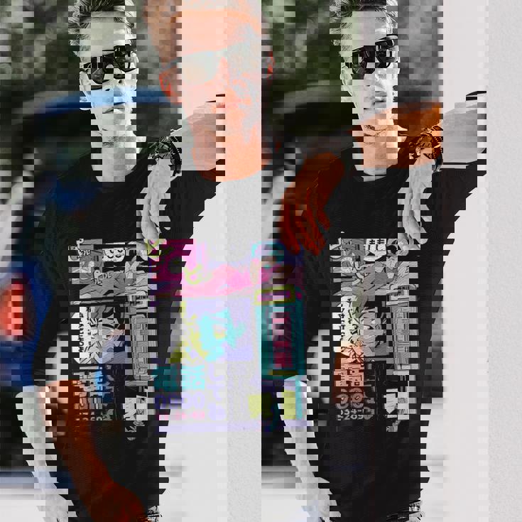 ヴィンテージ・アニメ・スタイル ミッドナイト・ジャパン・マンガ 長袖Tシャツ 彼への贈り物