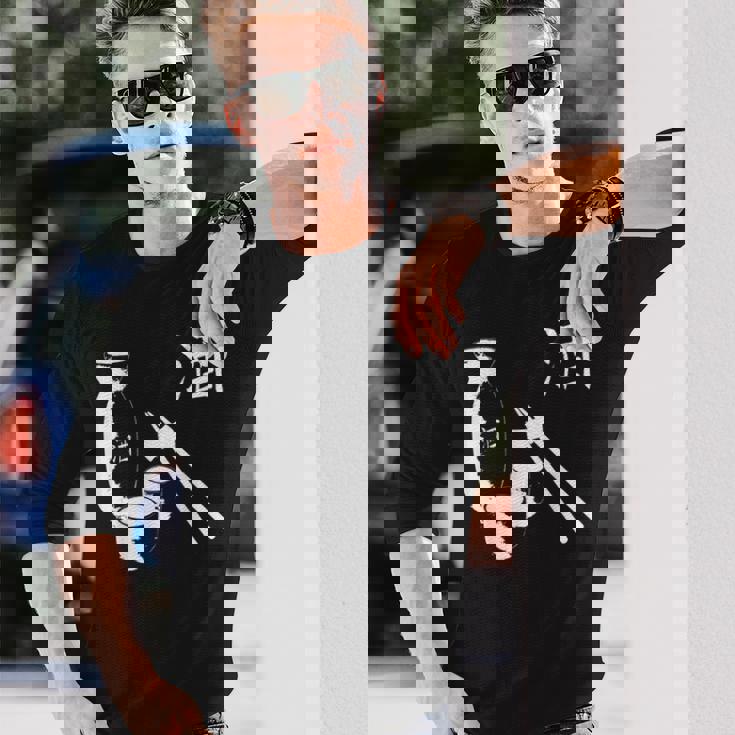 ヴィンテージ日本酒飲酒日本食 長袖Tシャツ 彼への贈り物