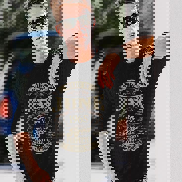 ヴィンテージ還暦祝い 1965年6月生まれ 60歳 長袖Tシャツ 彼への贈り物