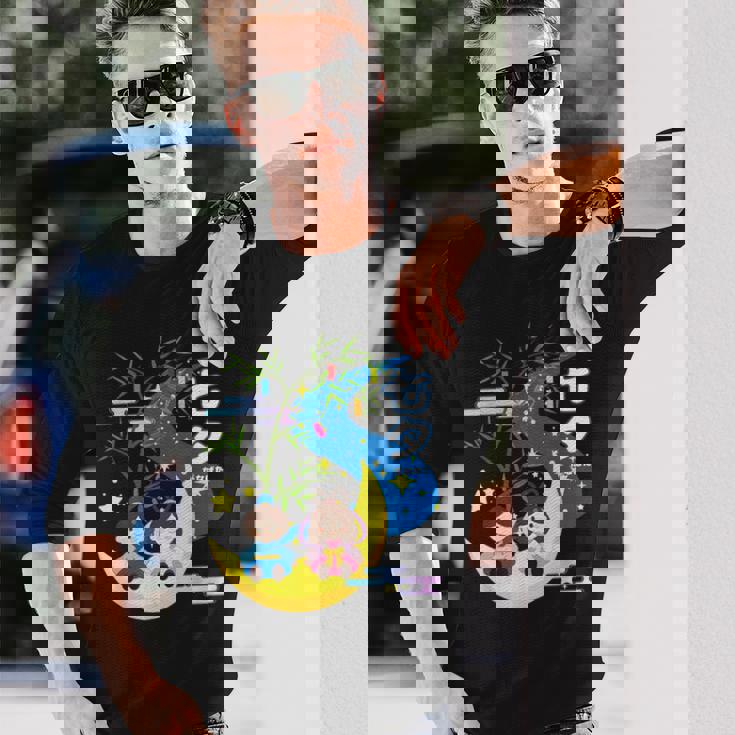 七夕、天の川、着物、日本祭りかわいい、星、日本の伝統的なお祭り、夏、夏休み、日本人形 長袖Tシャツ 彼への贈り物