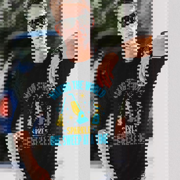 世界を一気に輝かせる 掃除に 長袖Tシャツ 彼への贈り物