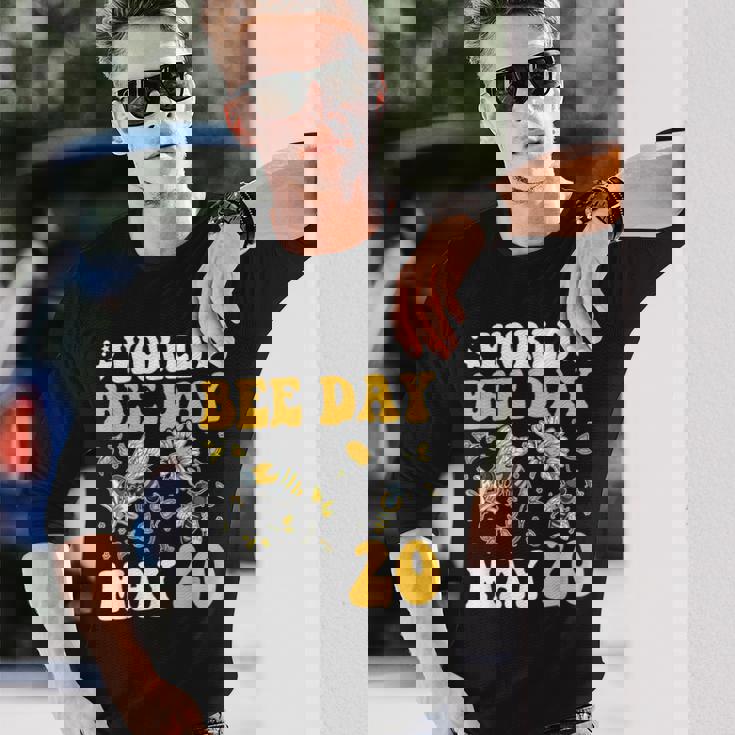 世界ミツバチの日 ミツバチ 長袖Tシャツ 彼への贈り物