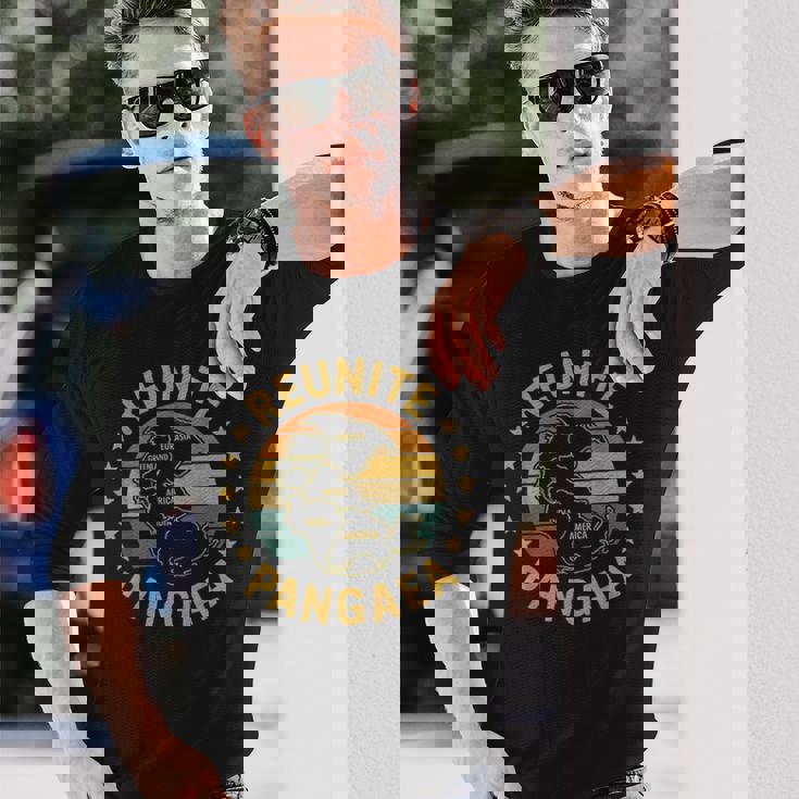 世界地図史 地質学 地球地質学者 再会 パンゲア 長袖Tシャツ 彼への贈り物