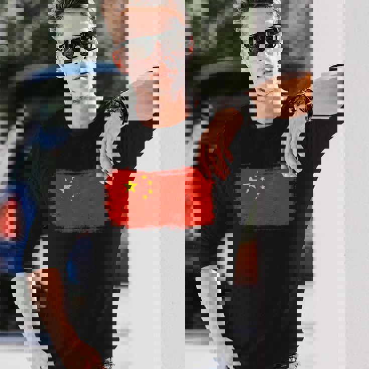 中国中国の国旗 長袖Tシャツ 彼への贈り物