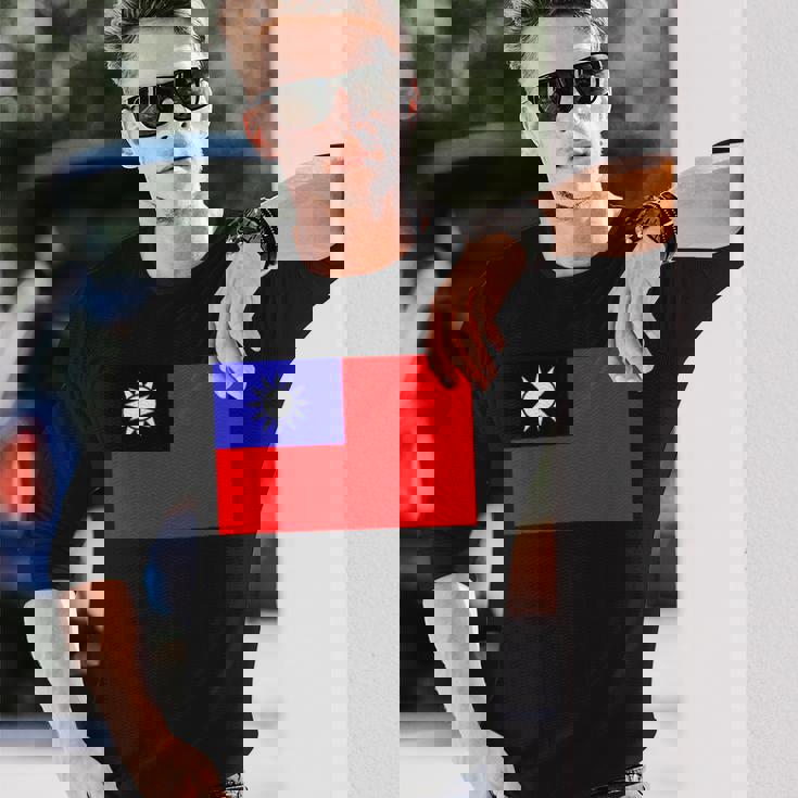 中国国旗 台湾 長袖Tシャツ 彼への贈り物