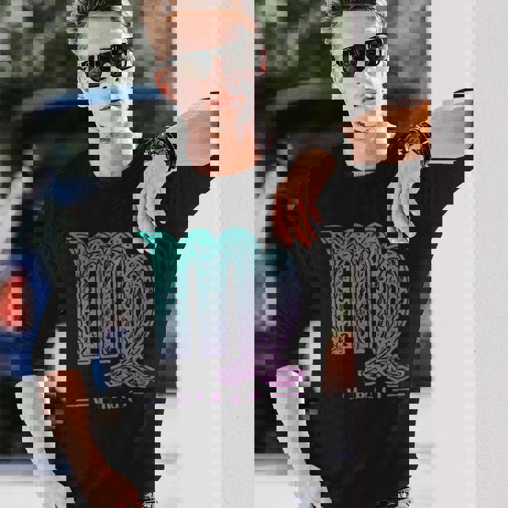 乙女座 星座 観賞用 ヴィンテージ 長袖Tシャツ 彼への贈り物