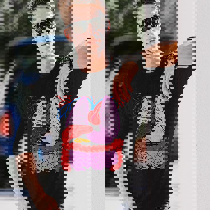 人体の解剖学 長袖Tシャツ 彼への贈り物