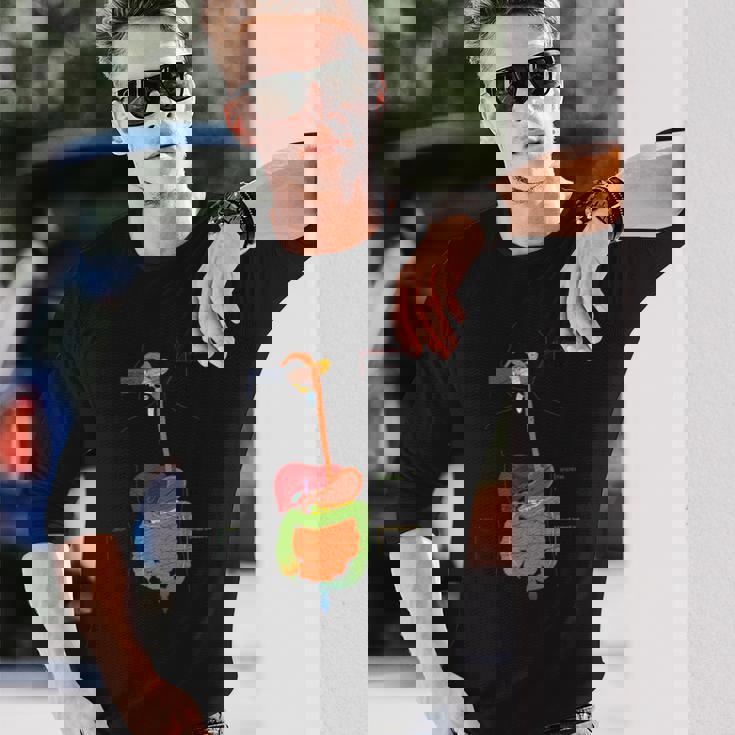 人体消化器系消化管の解剖学 長袖Tシャツ 彼への贈り物