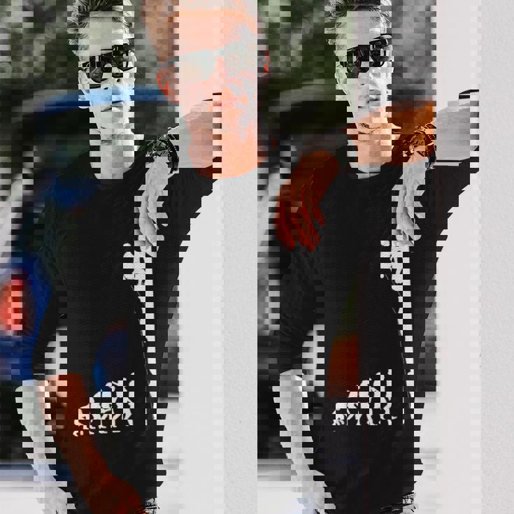 人類の進化 ロッククライミング エイドクライミング フリークライミング アルパインクライミング 登攀 登山 ボルダリング 長袖Tシャツ 彼への贈り物