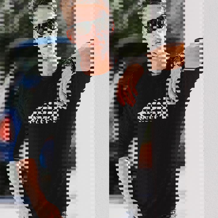 人類の進化 剣道 武道 剣道好き 趣味 剣道部 剣道サークル 鉄剣道 剣術 エボリューション 長袖Tシャツ 彼への贈り物