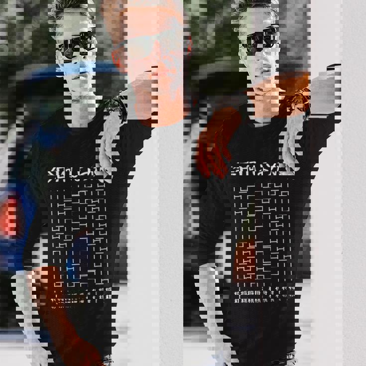 今日何しようかなー あみだくじの面白ネタ 将棋 あみだくじ ギャグ 将棋愛好家 将棋好き おもしろ 長袖Tシャツ 彼への贈り物