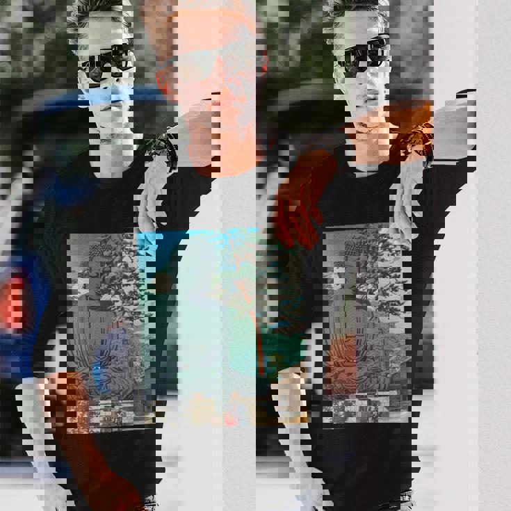 仏 大仏像 仏教 禅 瞑想 長袖Tシャツ 彼への贈り物