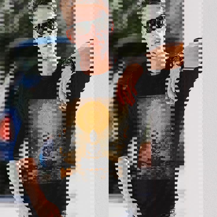 仏陀レトロ 長袖Tシャツ 彼への贈り物