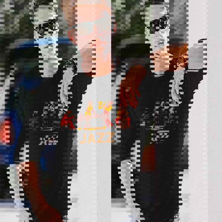 伝説のジャズアーティスト歌手 I Love Jazz 長袖Tシャツ 彼への贈り物