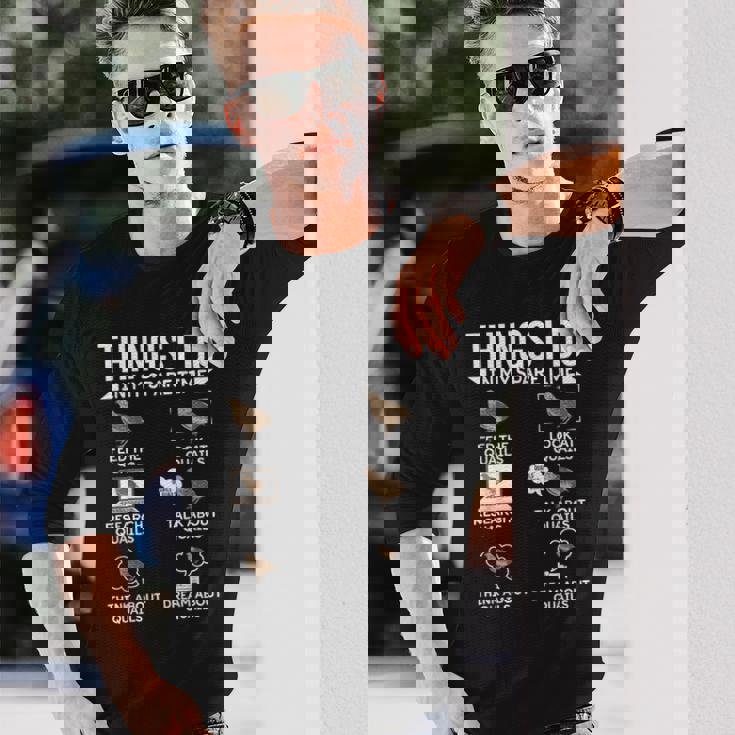 余暇にやること ウズラの鳥狩り ウズラ 長袖Tシャツ 彼への贈り物