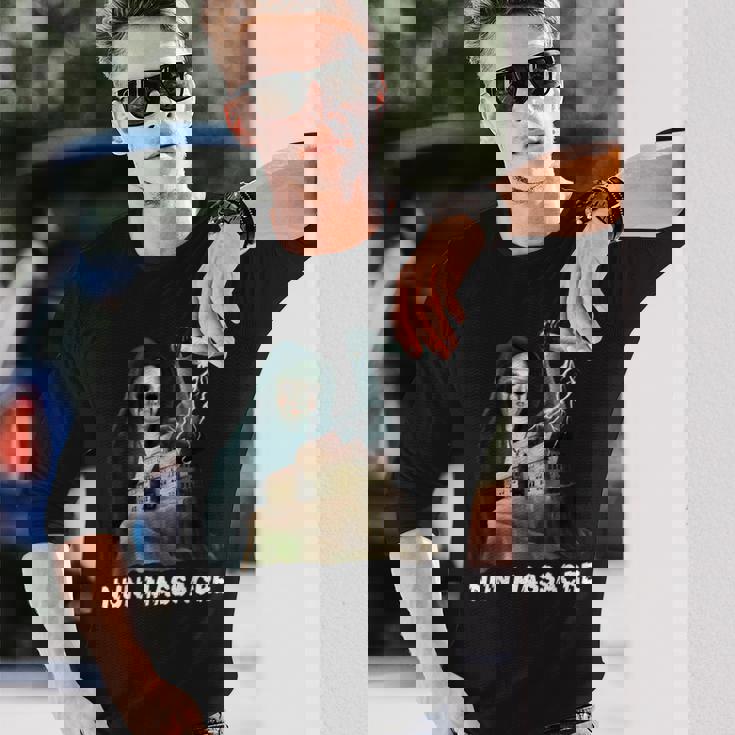 修道女虐殺サバイバルホラーゲームマニアック 長袖Tシャツ 彼への贈り物