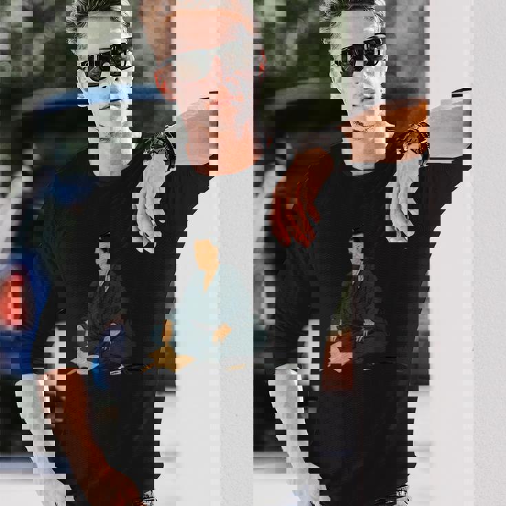 偉人 歴史 吉田松陰 長袖Tシャツ 彼への贈り物