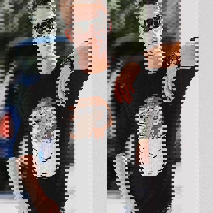 先史時代ファンへの面白いマムートシャツギフト。 長袖Tシャツ 彼への贈り物