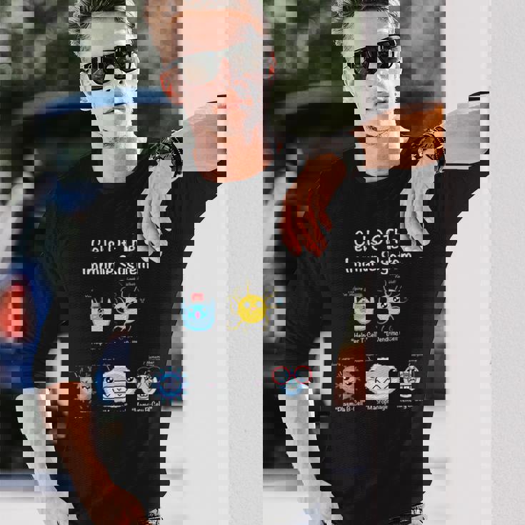 免疫系細胞生物学細胞科学ユーモア免疫学者 長袖Tシャツ 彼への贈り物