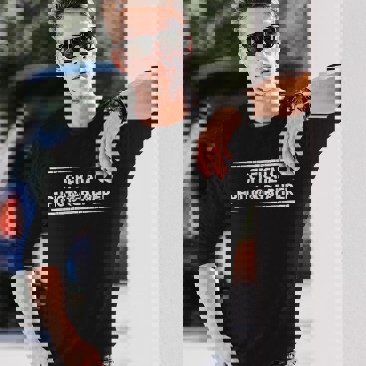 公式カメラマン カメラマン フォトグレープカメラギフト 長袖Tシャツ 彼への贈り物