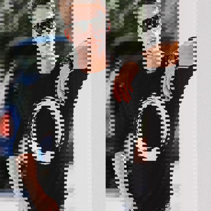 円相、禅、円、シンボル、仏教、仏、瞑想ヨガ 長袖Tシャツ 彼への贈り物