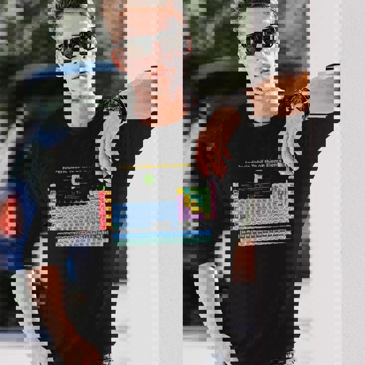 化学元素周期表 ノベルティ グラフィックデザイン 長袖Tシャツ 彼への贈り物